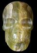 Carved, Yellow Fluorite Skull - Argentina #63161-1